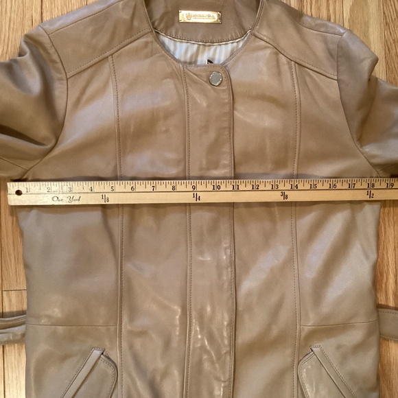 Massimo Dutti Tan Leather Jacket, Tagged large fits medium - Picture 15 of 15